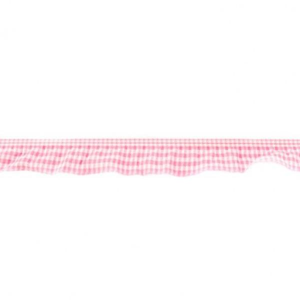 Elastisches Karorüschenband Rosa 2 cm Breite